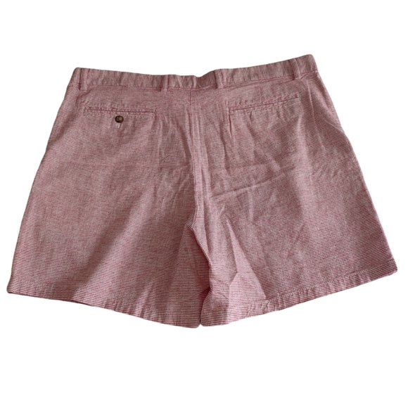 NWT Old Navy Size 40 Ultimate Slim Built In Flex Red Stripe Linen Blend Shorts - Picture 3 of 14